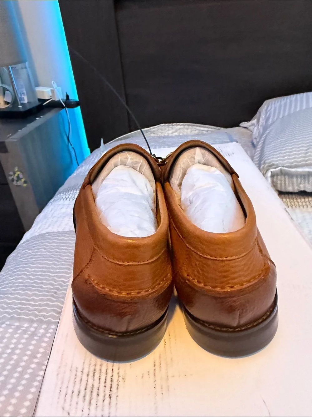 Men's Tan Leather Bit Loafers